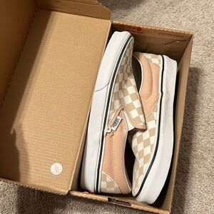 Classic Slip On Checkerboard Frappe Vans New in Box
